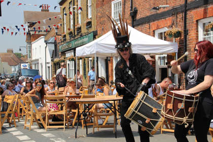 Morris drummers-Folk and Ale Festival-Sandwich-White Cliffs Country-Kent