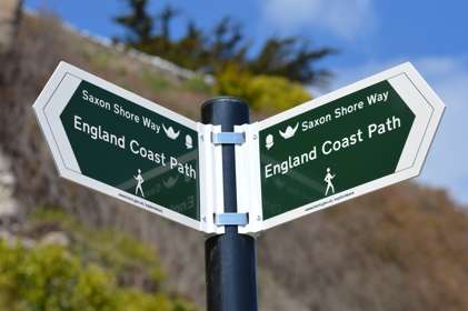 Saxon Shore Way sign-St Margaret's -Dover-White Cliffs Country-Kent