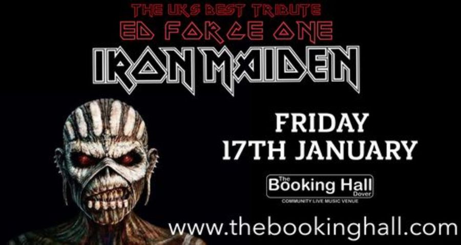 Poster for Ed Force One a tribute band for Iron Maiden at The Booking Hall, Dover 17th Jan 2025