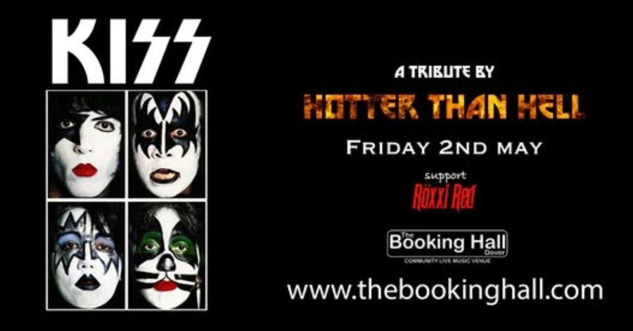 Poster for the band Hotter Than Hell at The Booking Hall Dover on 2nd May 2025