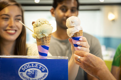 Ice cream cones at Solley's Ice Cream Parlour and Cafe