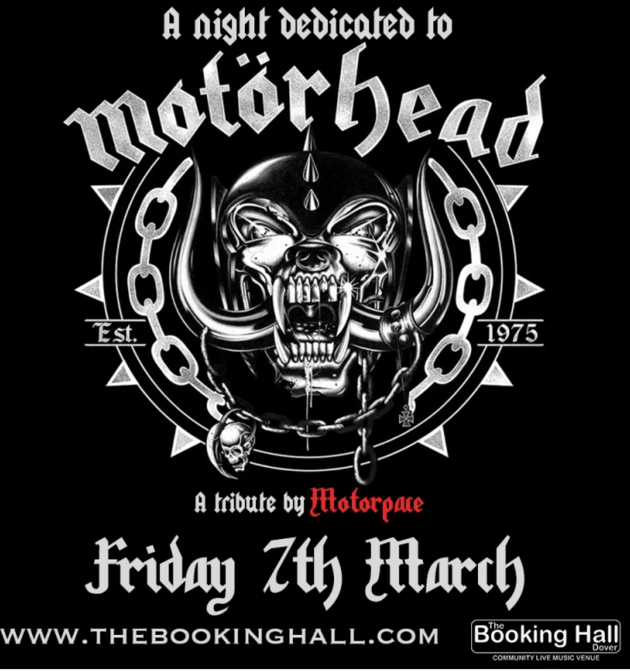 Poster advertising A Night Dedicated to Motorhead at The booking Hall on Fri 7th March2025