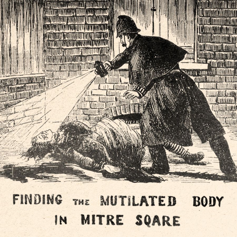  A Victorian type poster depicting a murder scene