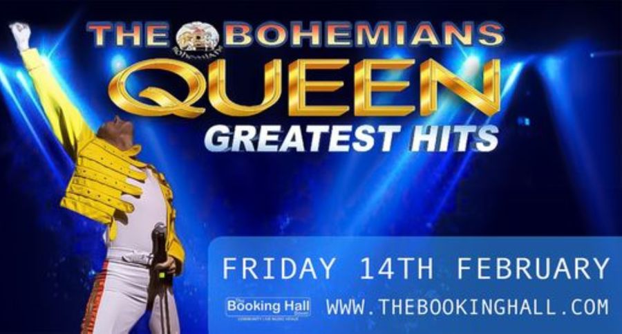 Poster for The Bohemians Queen Greatest hits on Fri 14th Feb 2025