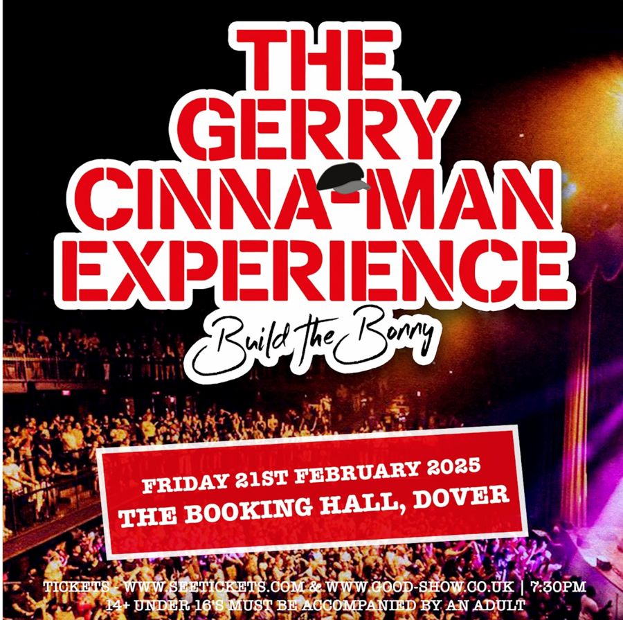 Poster for The Gerry Cinna-Man Experience at The Booking Hall Dover on 21st Feb 2025