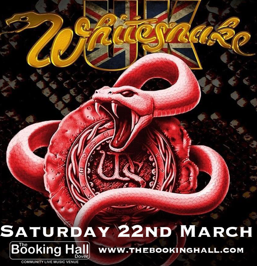 Poster advertising Whitesnake UK at The Booking Hall on Sat 22nd March 2025